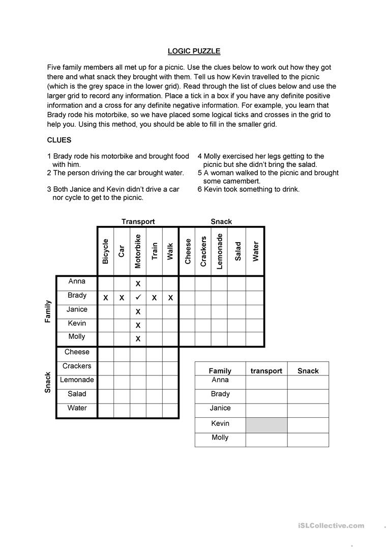 Math Logic Puzzles Worksheets Pdf Download Them And Try To Solve 