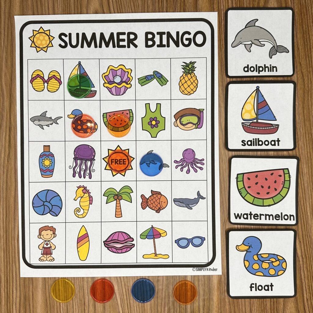printable summer bingo cards