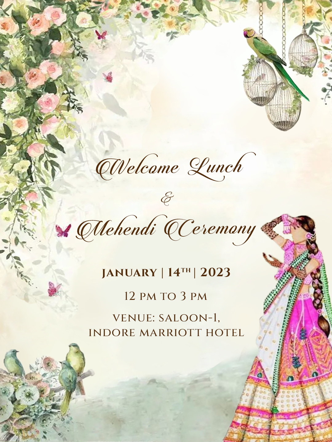 Mehendi Invite Indian Wedding Invitation Card Design Indian Wedding