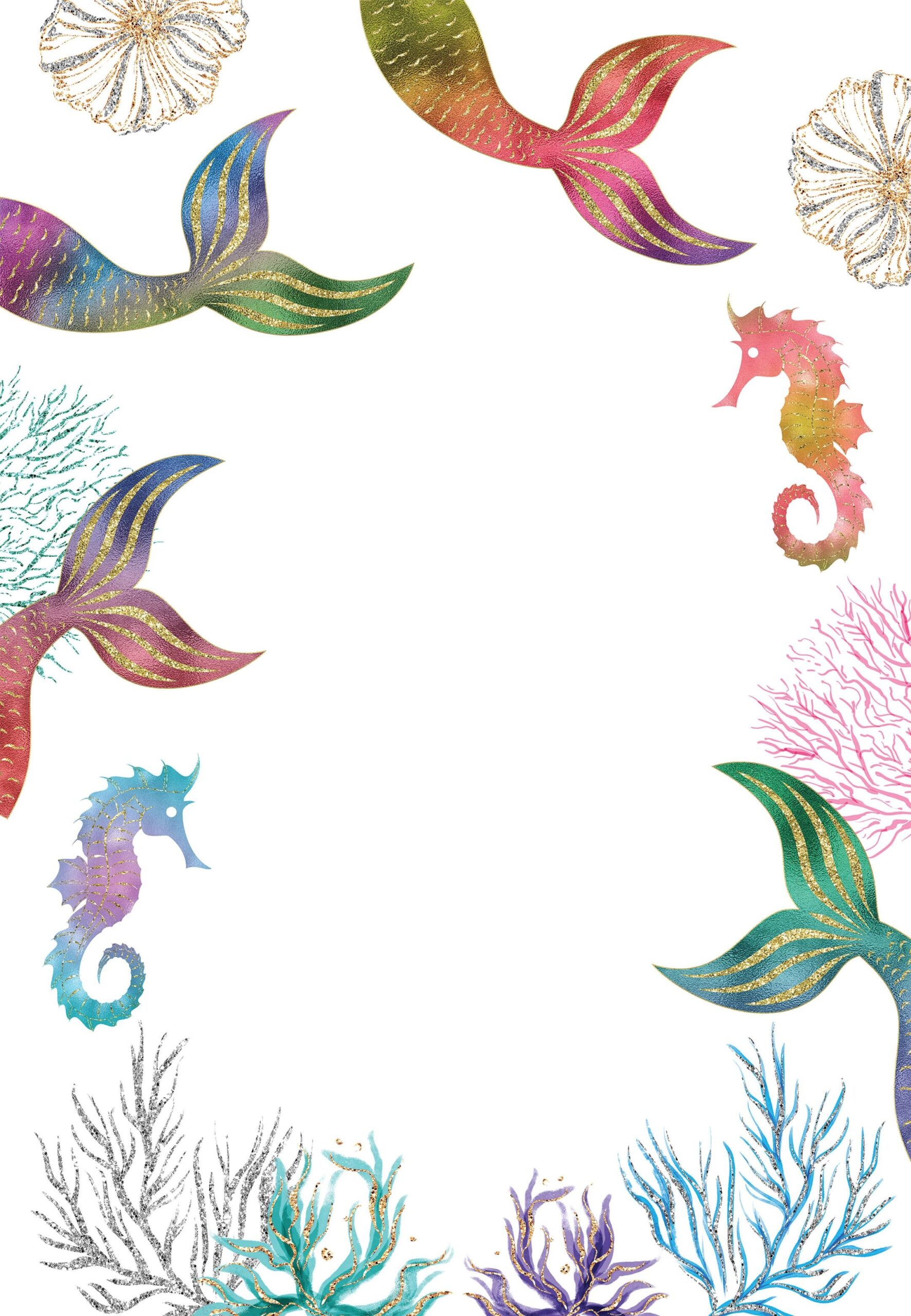 free mermaid invitation template download