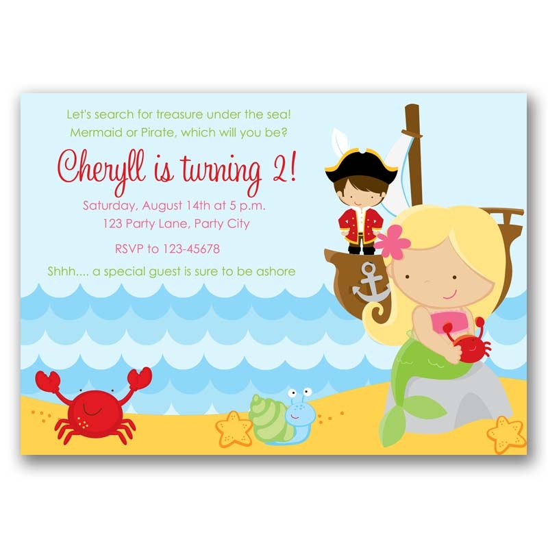 Mermaid Pirate Invitation CallaChic