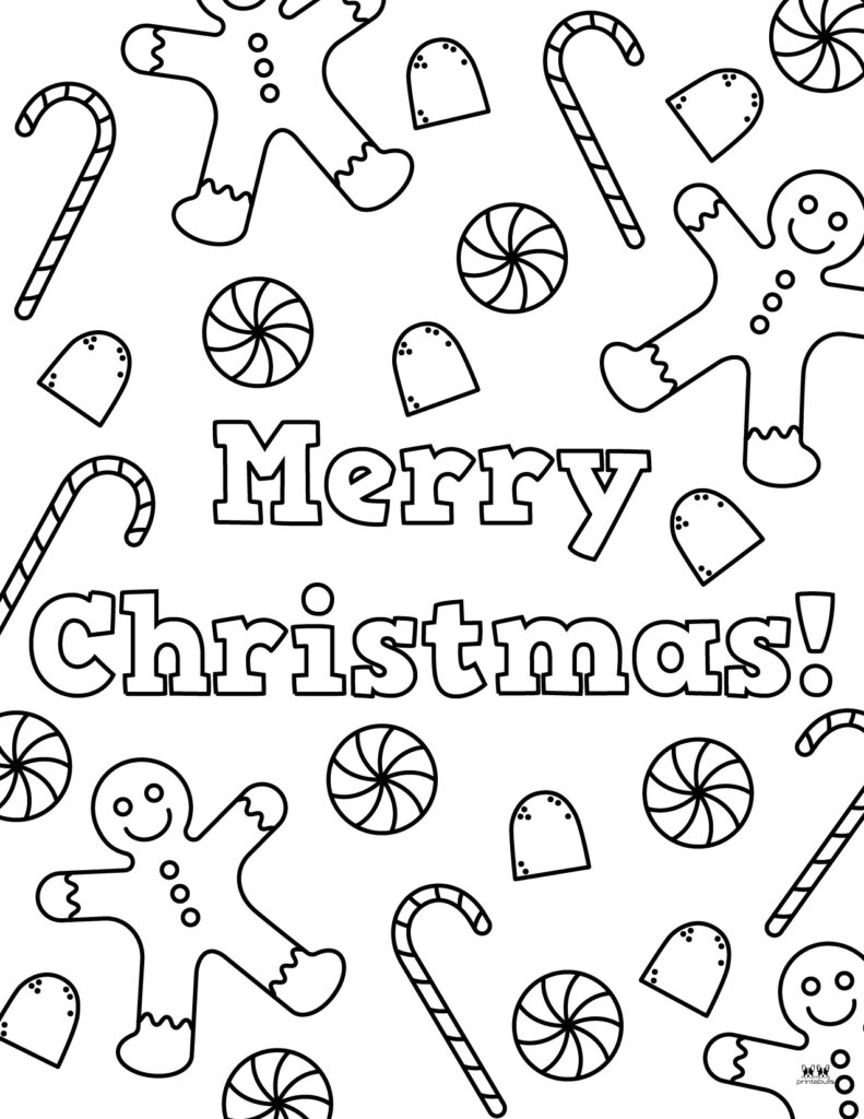 Merry Christmas Coloring Pages FREE Printables Printabulls