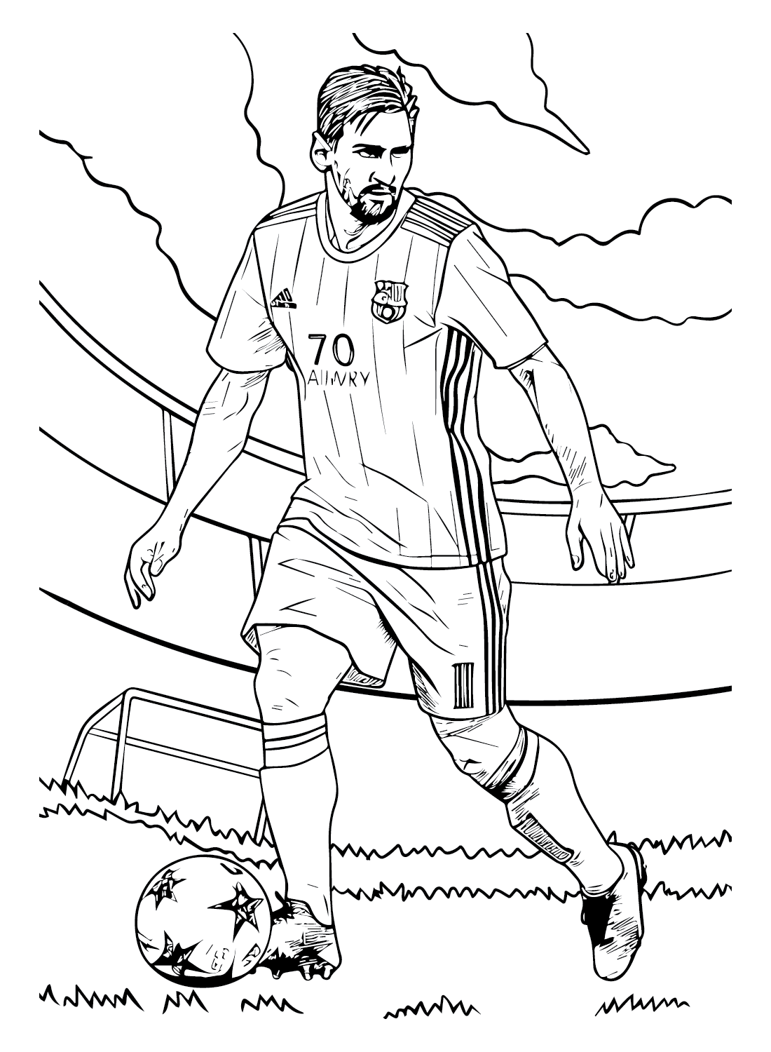 Messi Pictures Coloring Page Free Printable Coloring Pages