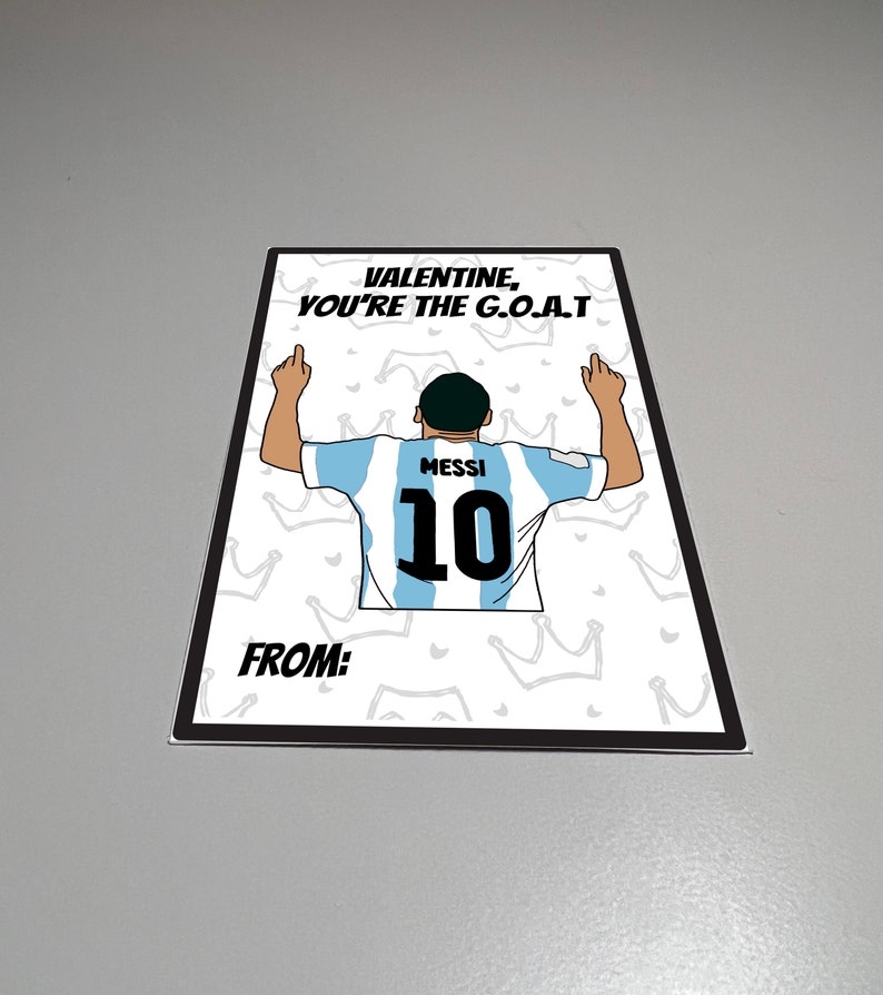 Messi Valentines Day Printable Card Valentine Youre The Etsy