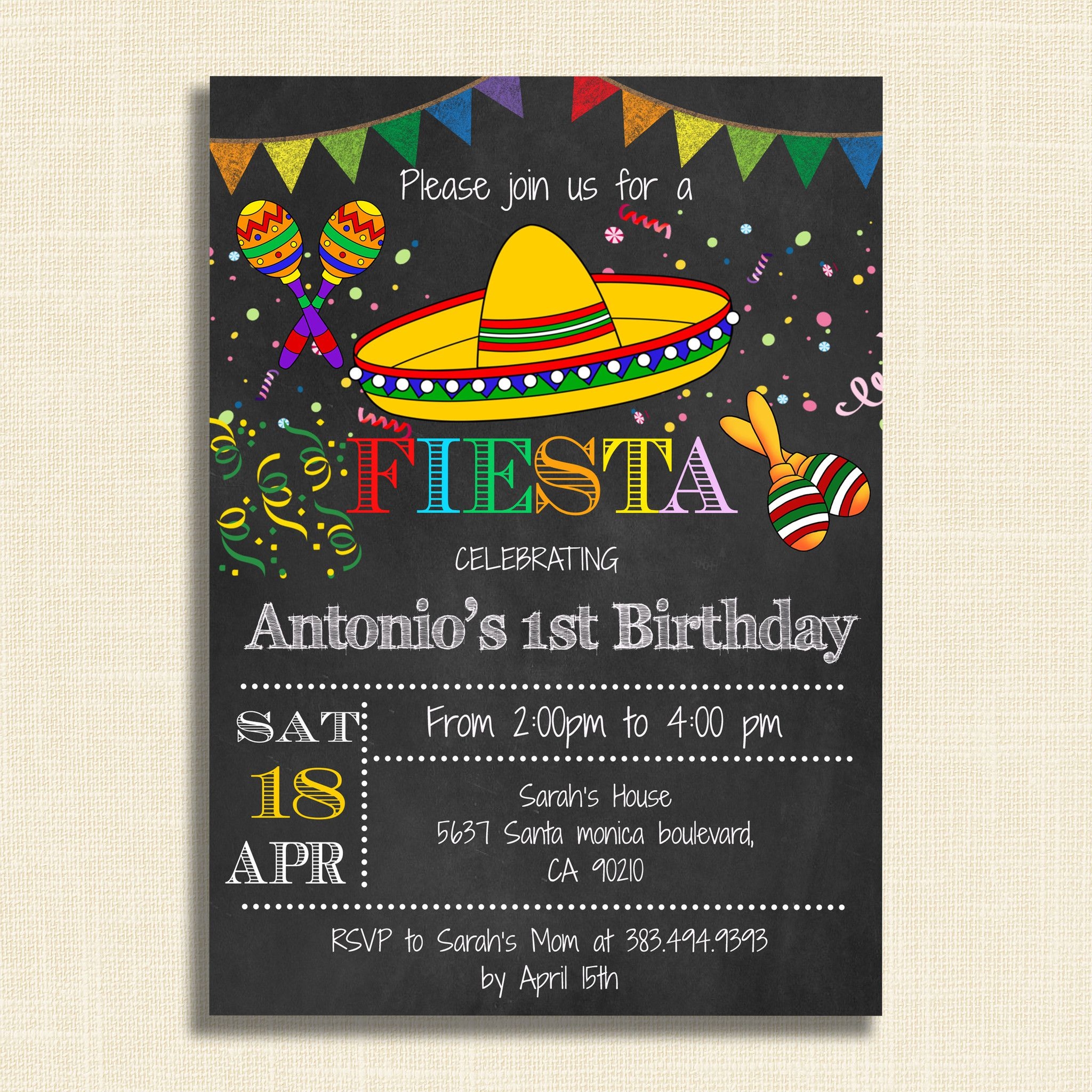 free mexican theme invitation template
