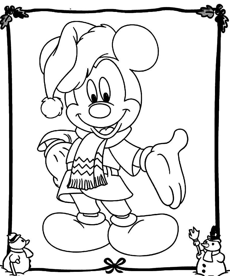 Mickey Mouse Christmas Coloring Pages Best Coloring Pages For Kids