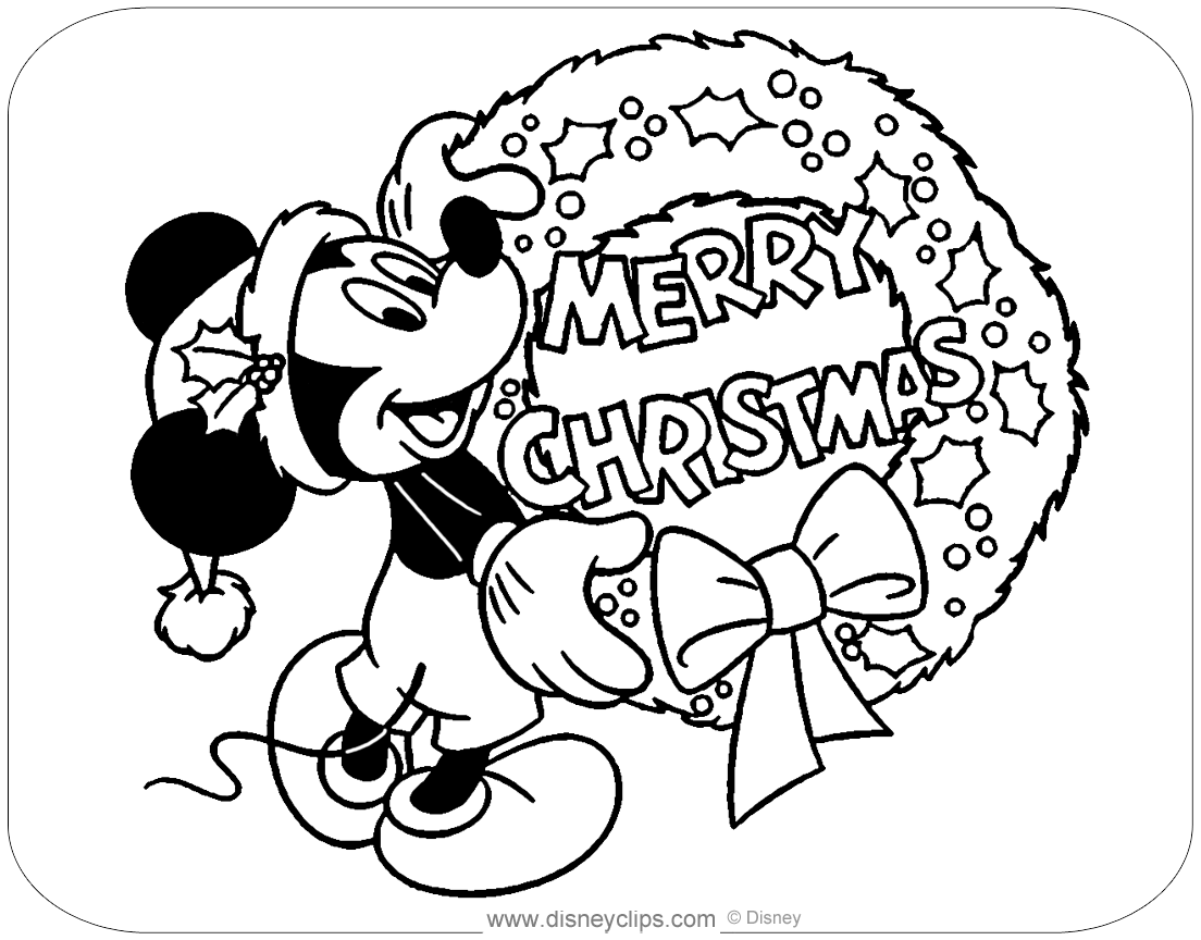 Mickey Christmas Coloring Pages