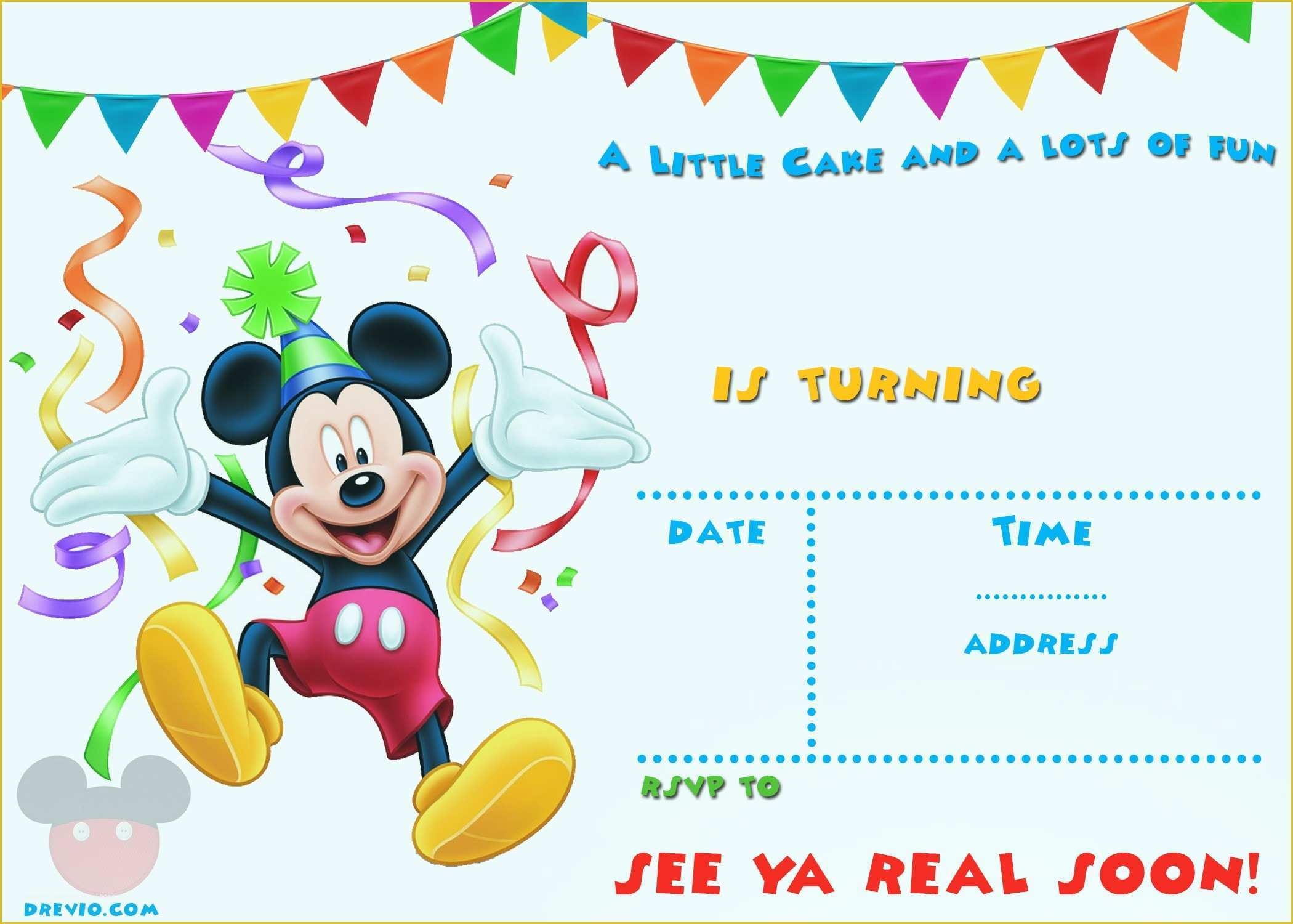free mickey mouse invitation template download