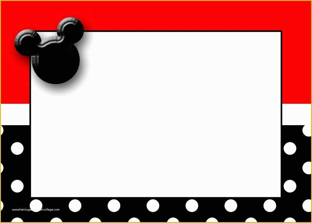 Mickey Mouse Invitation Template Free Download Of Free Mickey Mouse 