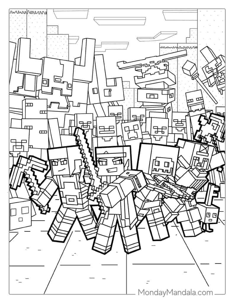Minecraft Coloring Pages For Free
