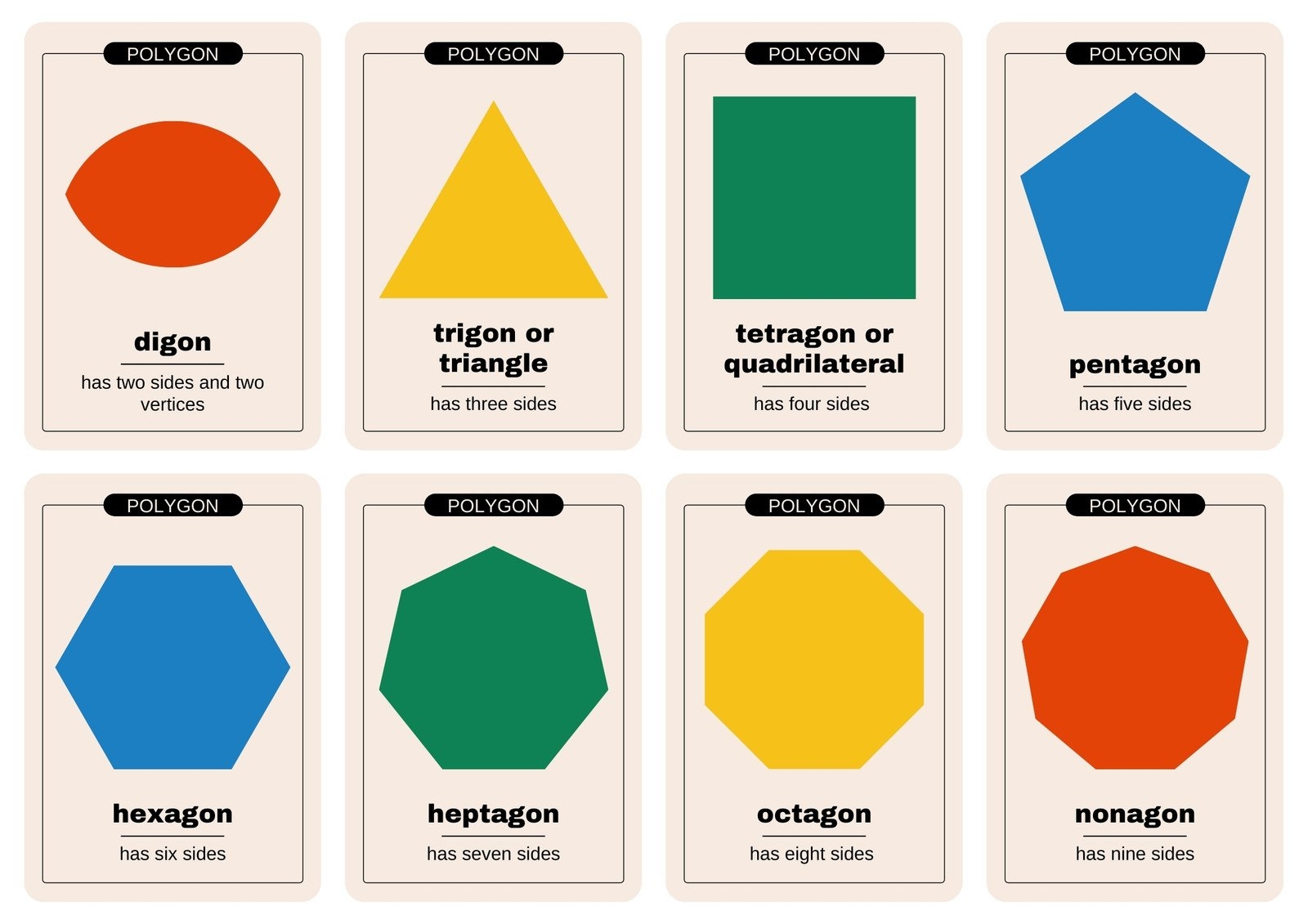 Minimalist Shapes Flashcards Printable Modern Basic Shape 40 OFF