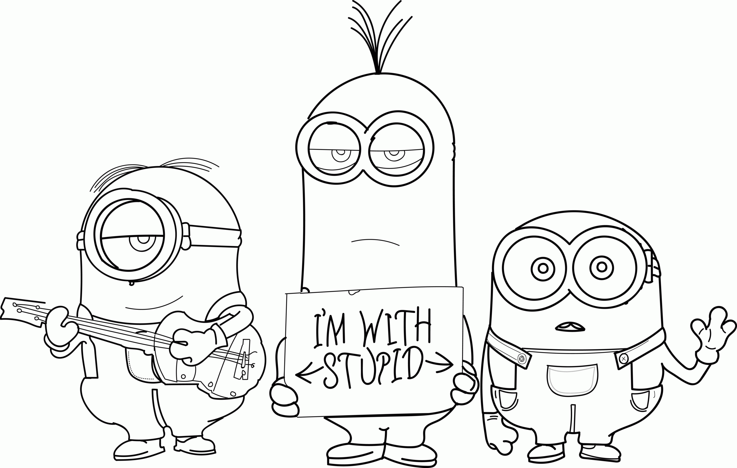 Minions Coloring Pages Bob Coloring Home