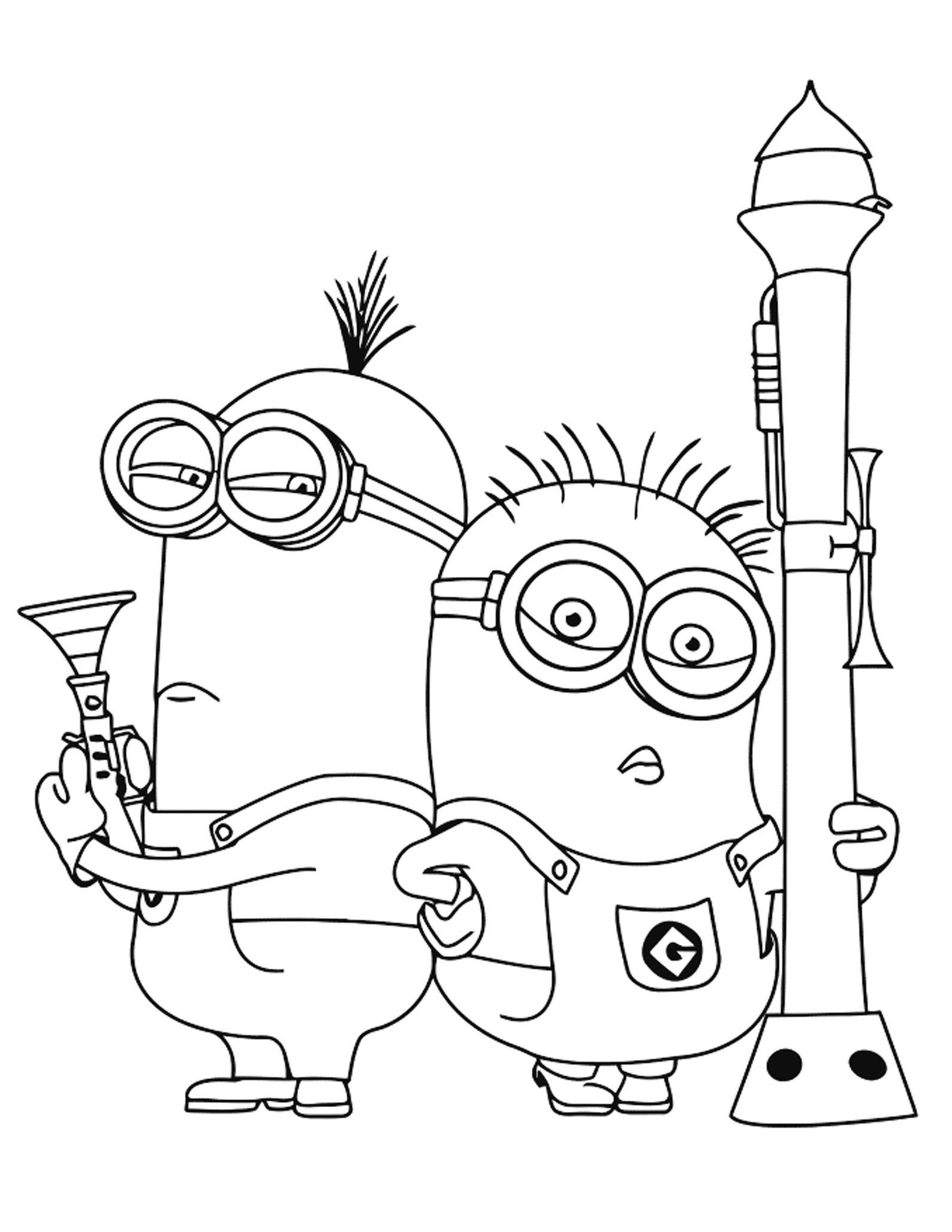 minions coloring pages free