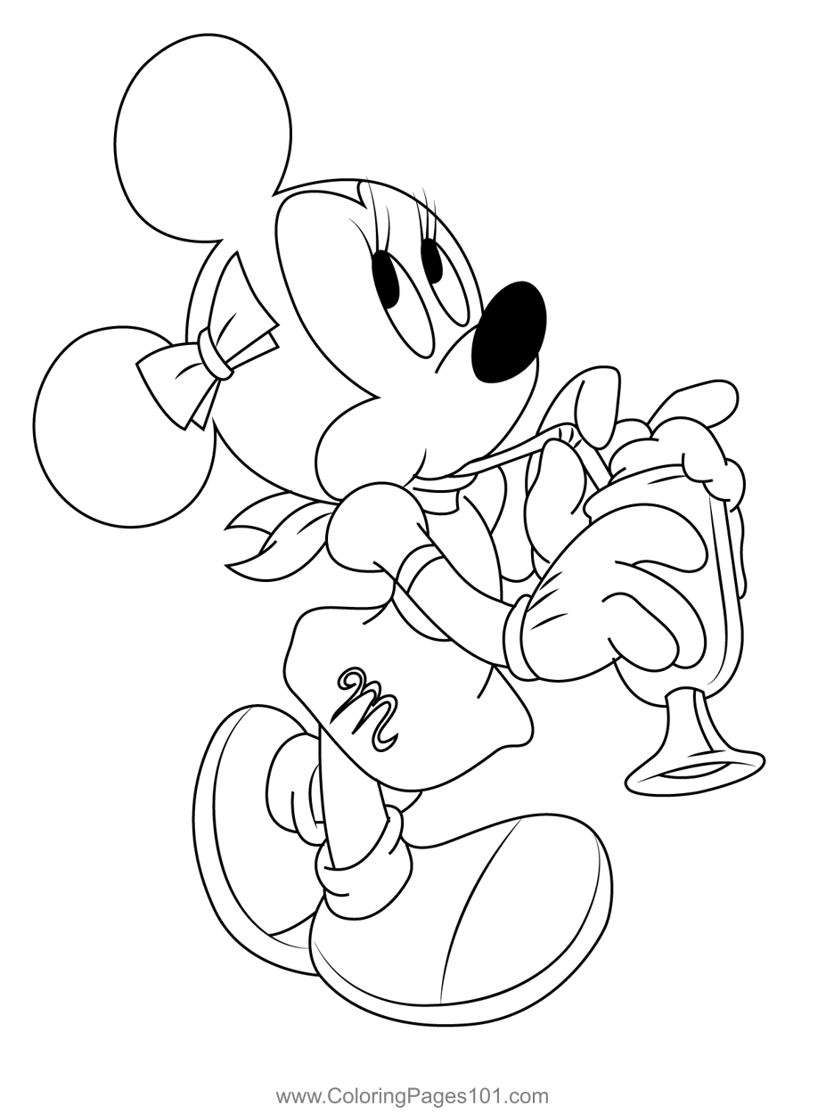 minnie mouse coloring pages to print for free