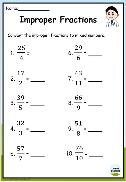 Mixed Fraction Word Problems For Grade 5 K5 Learning Worksheets Library