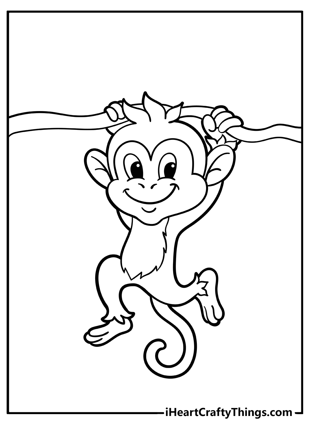 free coloring page monkey