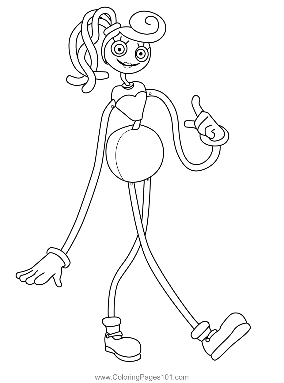 Mommy Long Legs Standing Poppy Playtime Coloring Page For Kids Poppy 