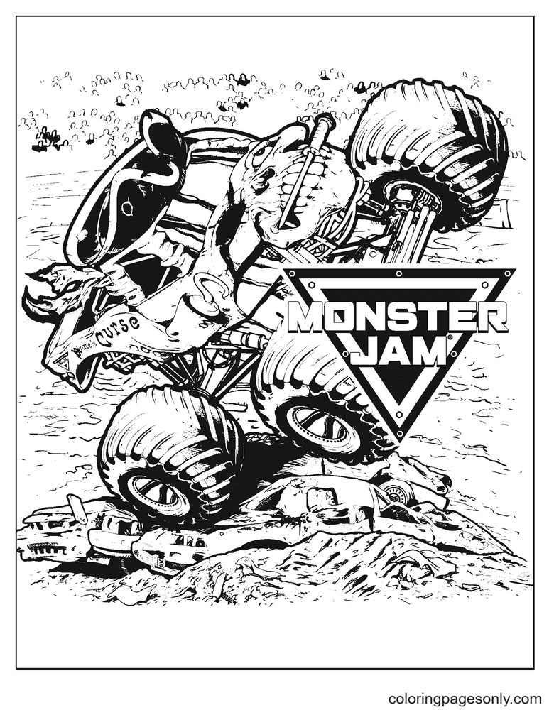 Monster Jam Monster Mutt Coloring Pages Monster Truck Coloring Pages