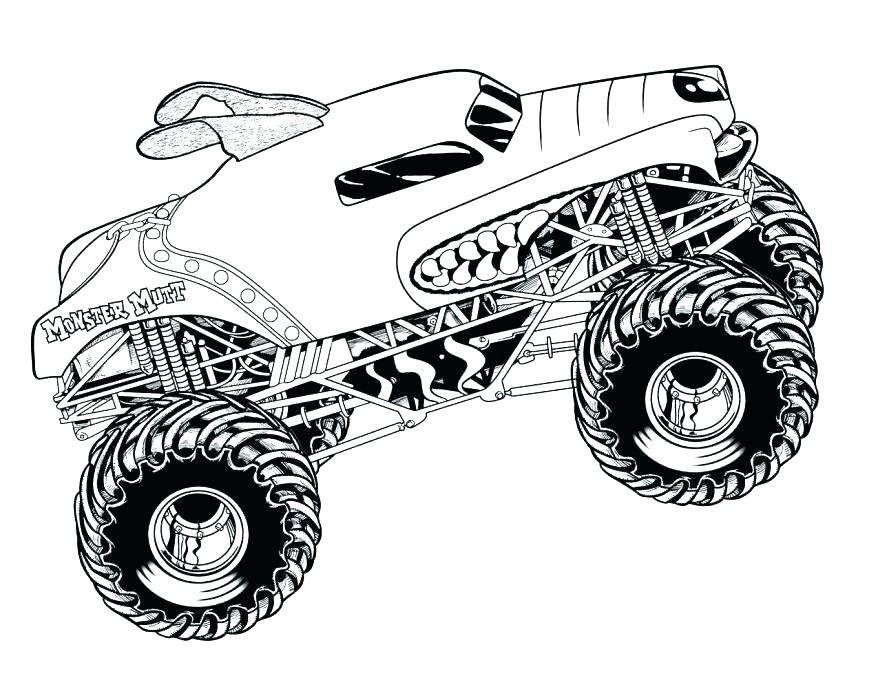 Monster Truck Coloring Pages PDF Coloringfolder