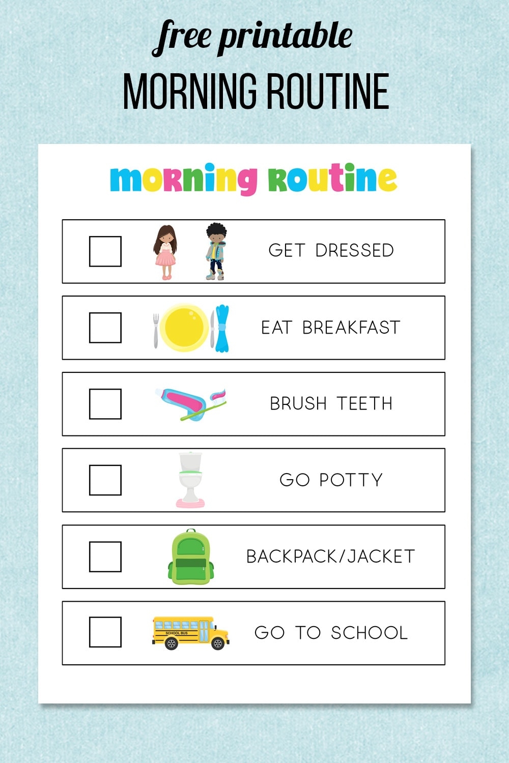 Morning Routine Printables Morning Routine Printable Vrogue co