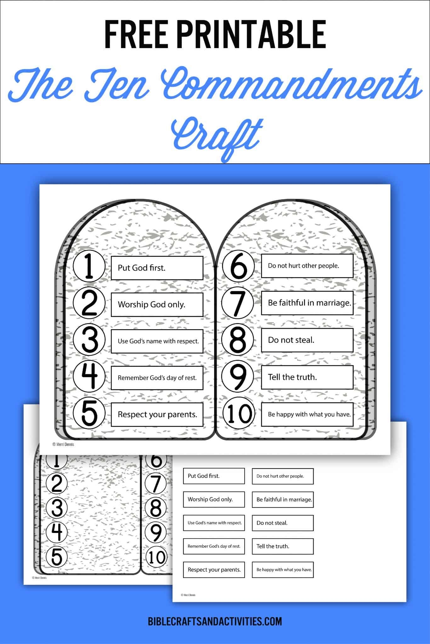 Moses ten commandments social 02 Bible Crafts And Activities