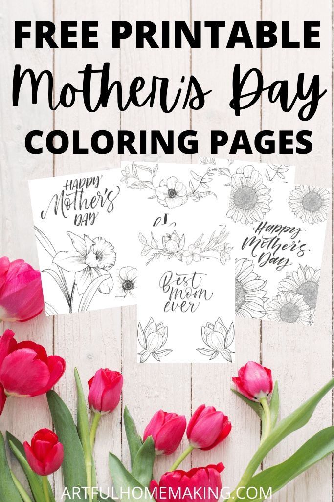 free printable mother's day coloring pages