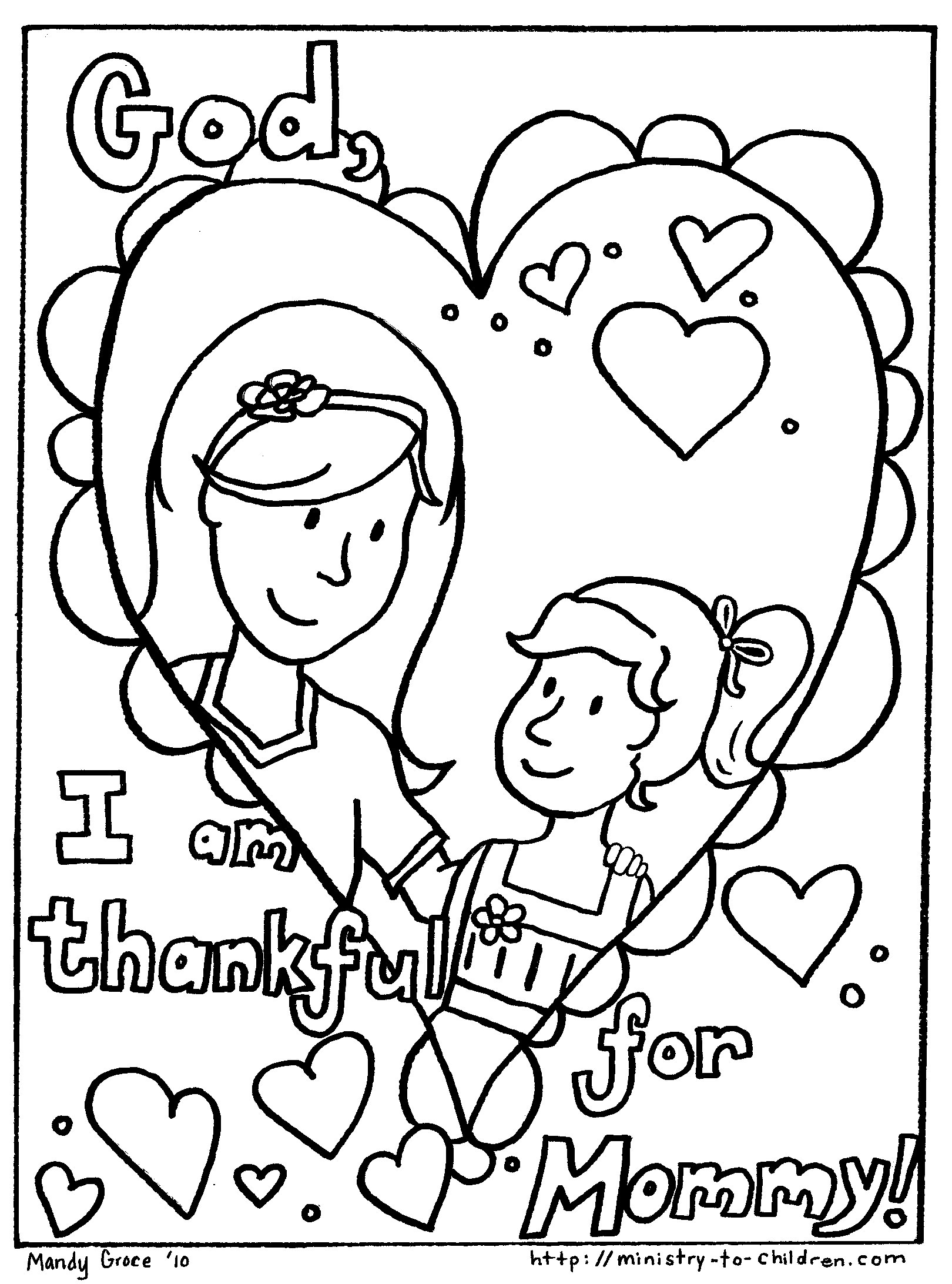 Mother Day Coloring Pages