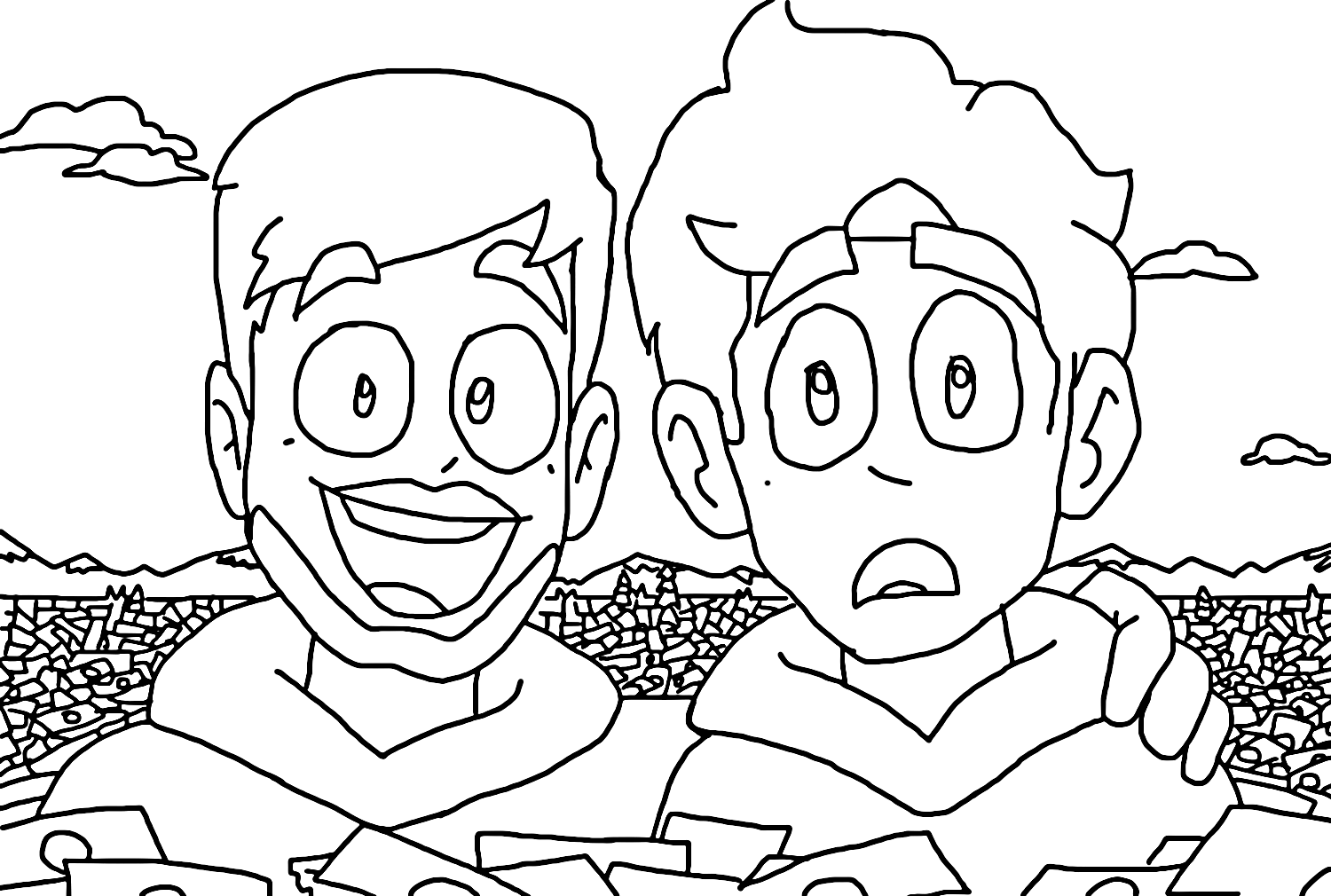 Mr Beast Coloring Page PDF Free Printable Coloring Pages