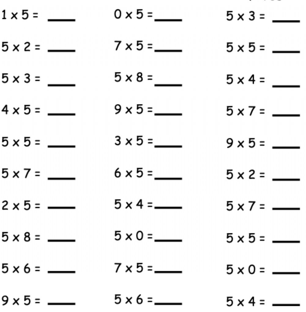 Multiplication Fluency Worksheets Multiplication Worksheets