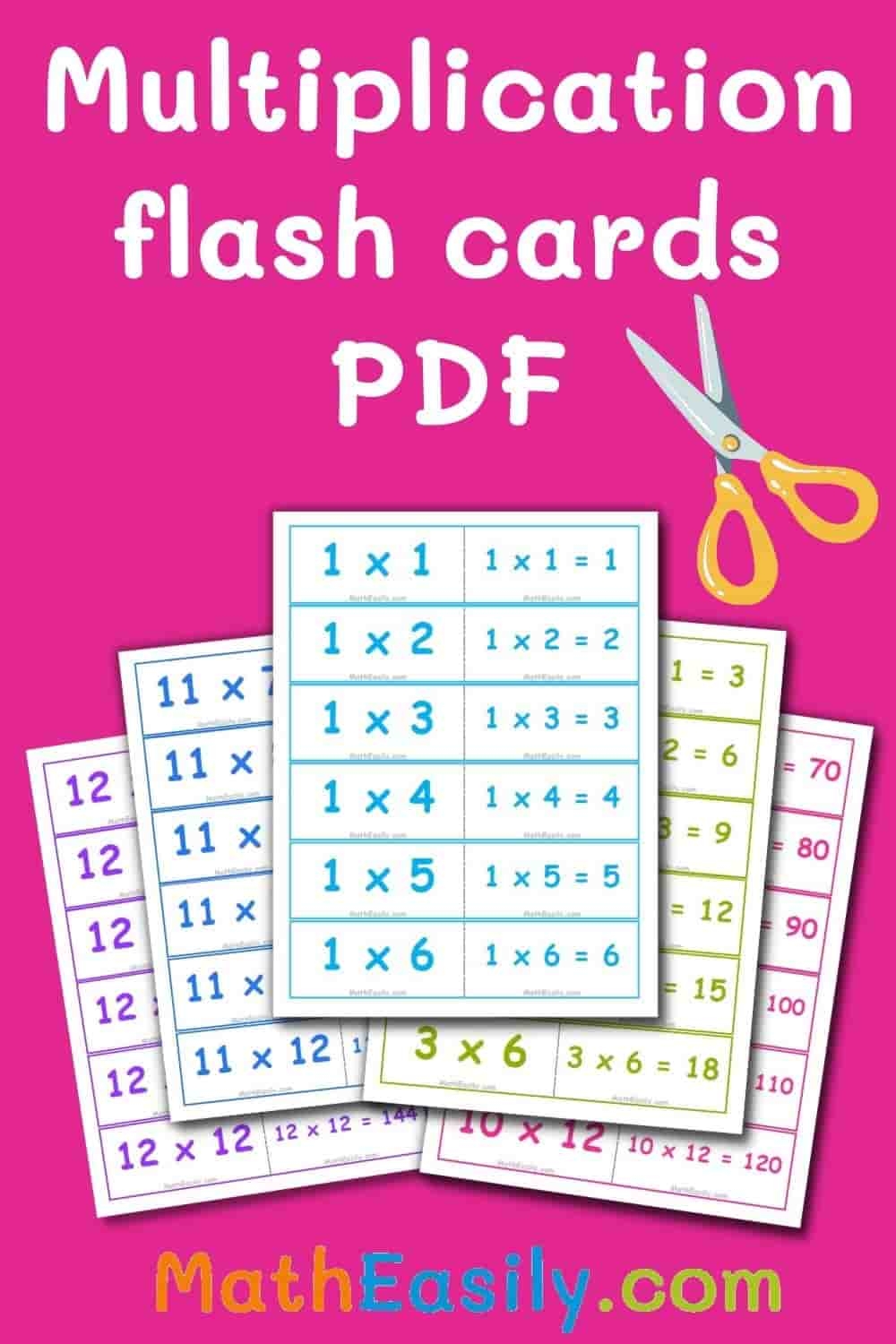 Multiplication Table Flash Cards Printable Pdf Cabinets Matttroy