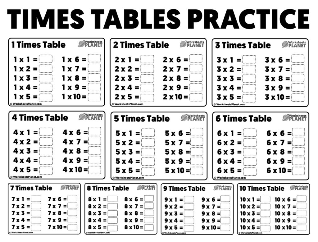 free printable worksheets multiplication
