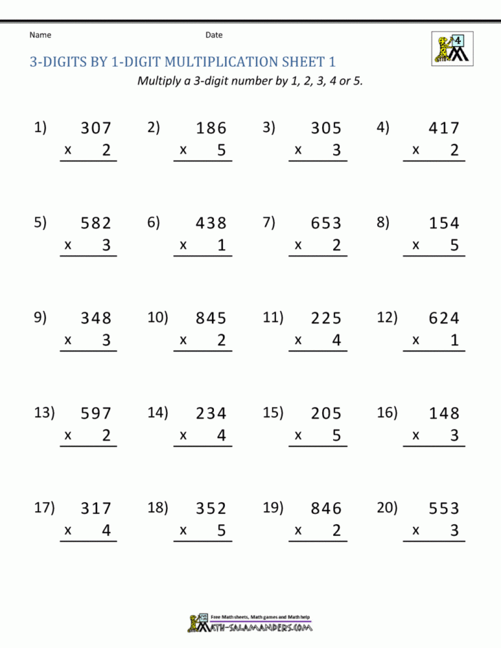 multiplication by 2 digits worksheets