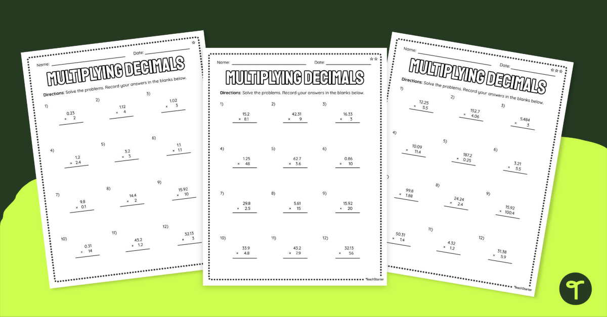 Multiplying Decimals Worksheets Math Monks Worksheets Library