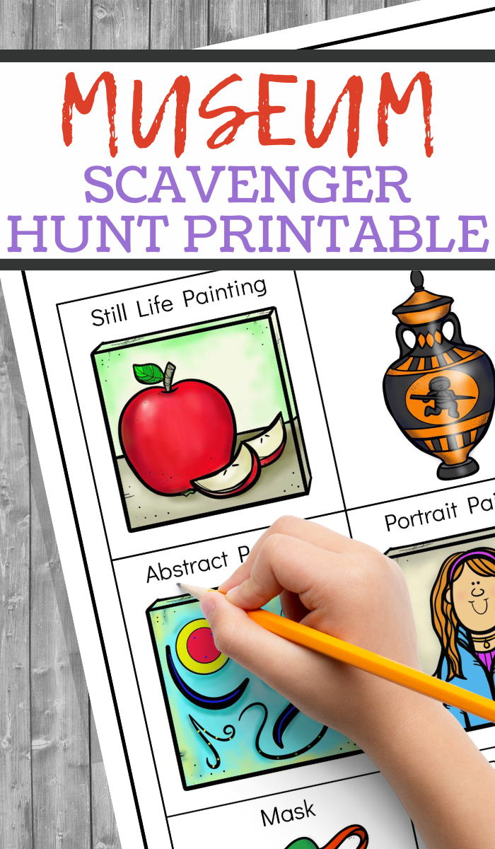 printable art museum scavenger hunt worksheet
