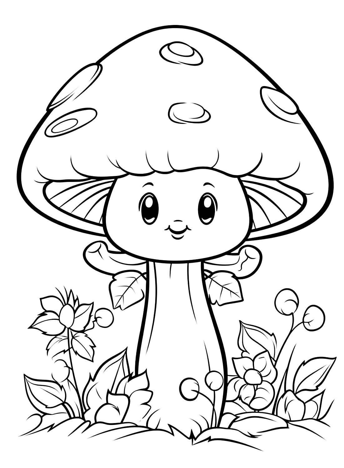 Mushroom Color To Print Free Printable Coloring Pages