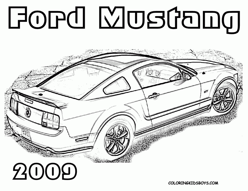 Mustang Car Coloring Pages Free Coloring Home