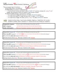 Mutations Worksheet Key Deletion Insertion And Substitution Docsity