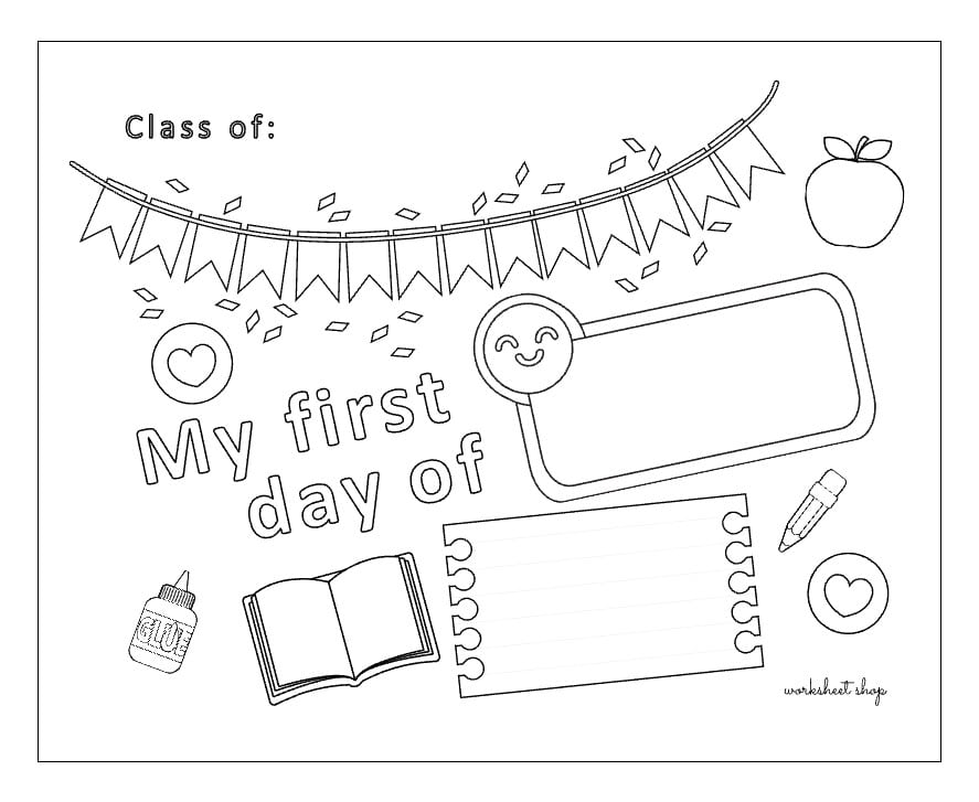 My First Day Of School Worksheet 2 Worksheet Shop Worksheets Library