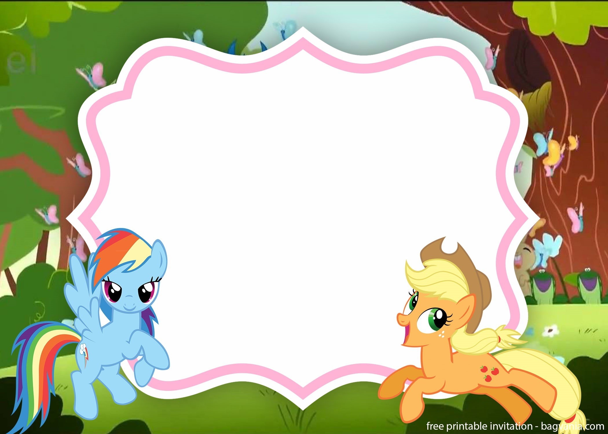 free my little pony invitation template