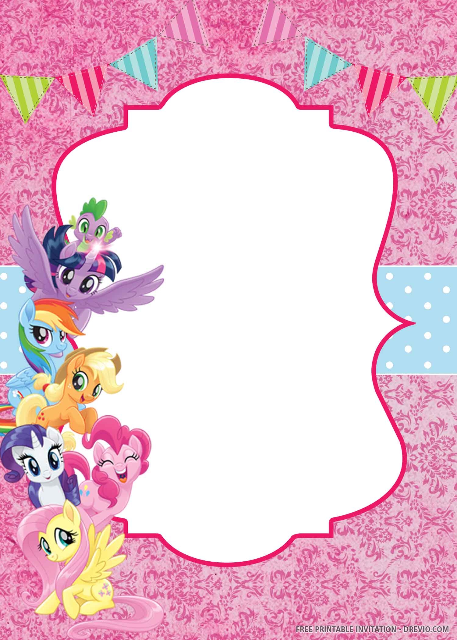 My Little Pony Free Invitation Template