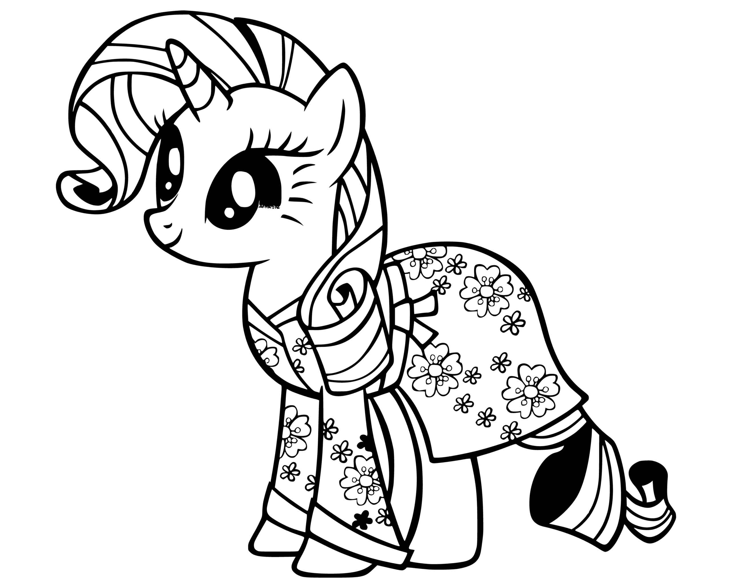 My Little Pony Printable Coloring Pages Rarity Infoupdate