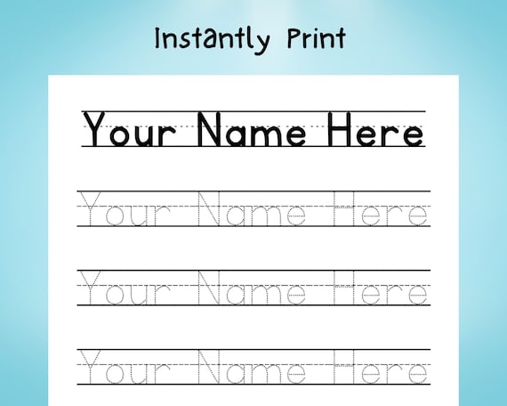 Name Tracing Worksheets Planning Playtime Worksheets Library