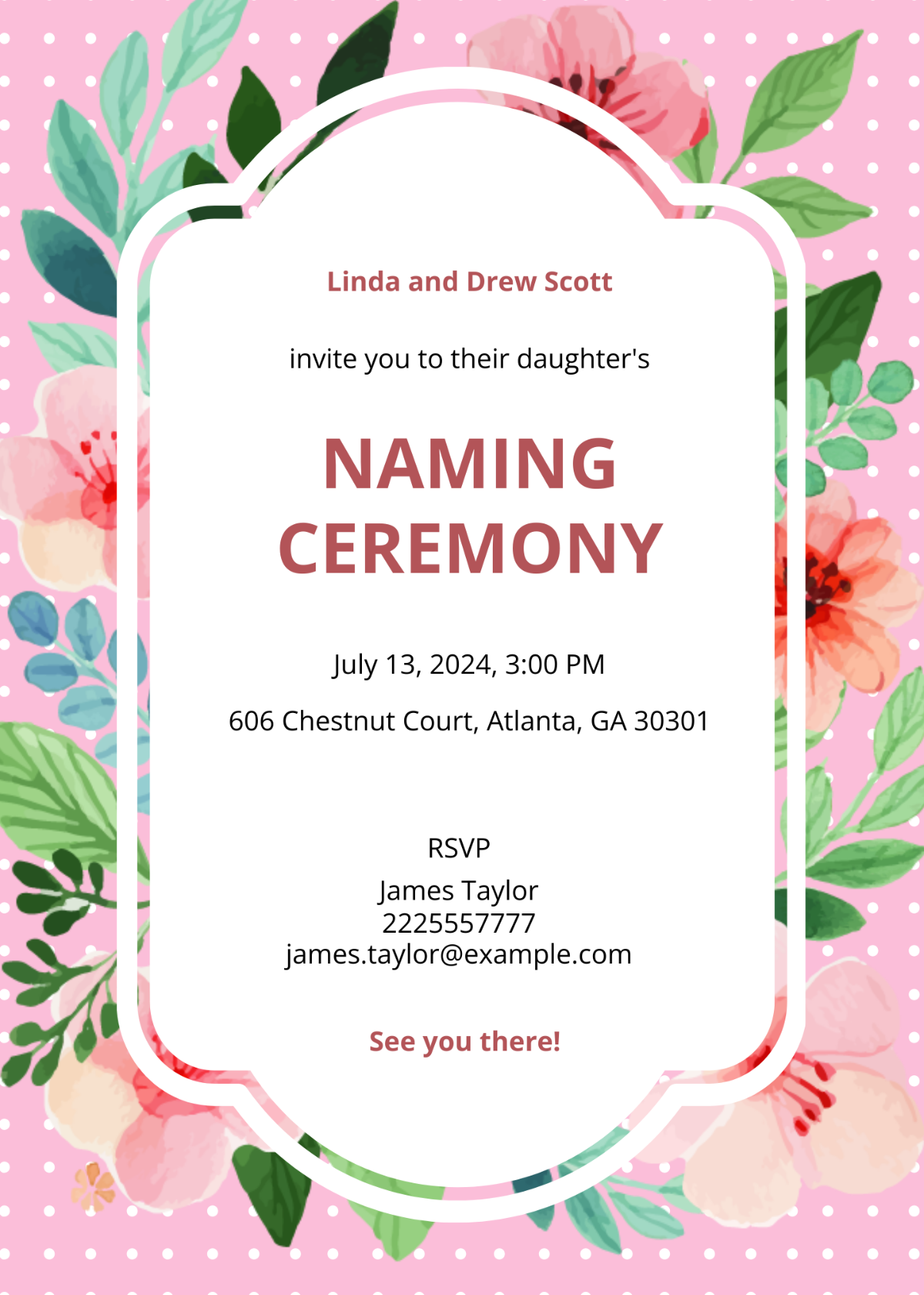 free invitation templates for naming ceremony