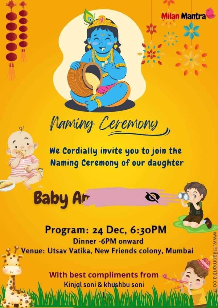 free naming ceremony invitation templates