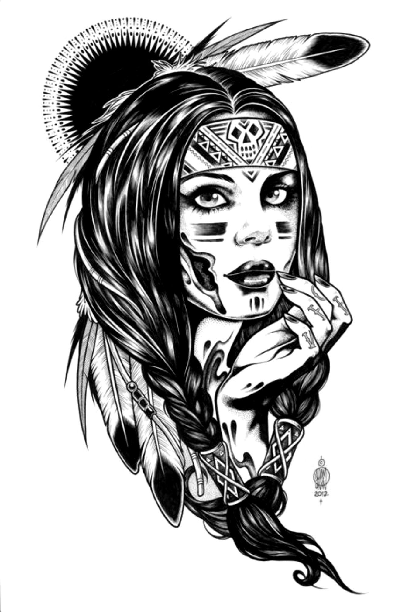 Native Indian Coloring Pages