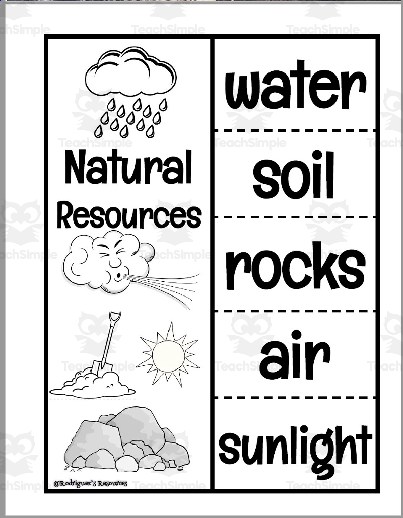 Natural Resources Foldable Cut Paste Worksheets Library