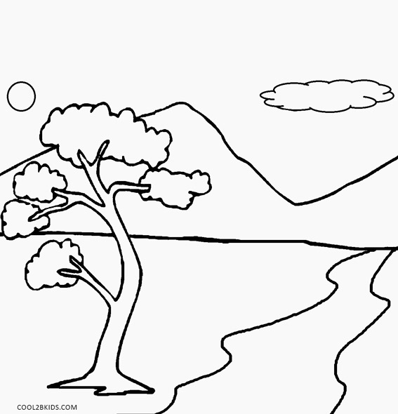 Nature Coloring Book Pages Coloring Pages