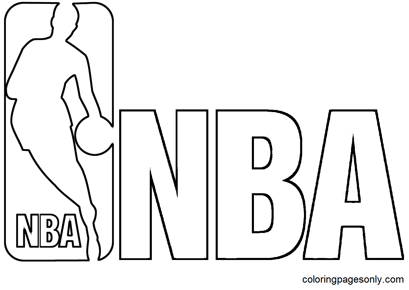NBA Logo Coloring Page Free Printable Coloring Pages