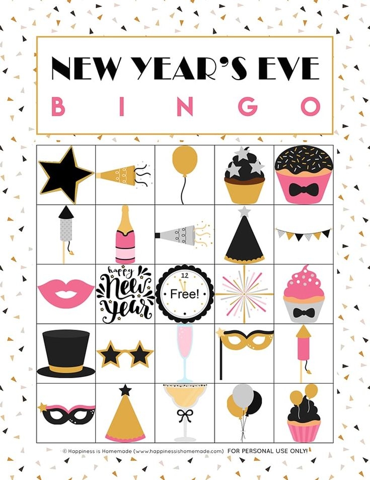 New Year 39 s Eve Bingo These Printable New Year 39 s Eve Bingo Cards Are