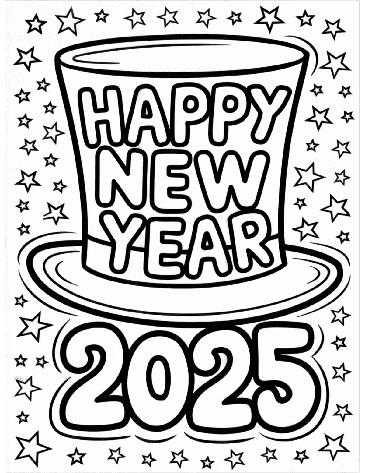 New Years 2025 Coloring Pages For Adults Linda S Vanvalkenburg